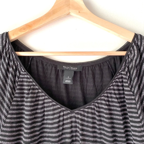 White House Black Market Metallic Top L - Picture 3 of 8